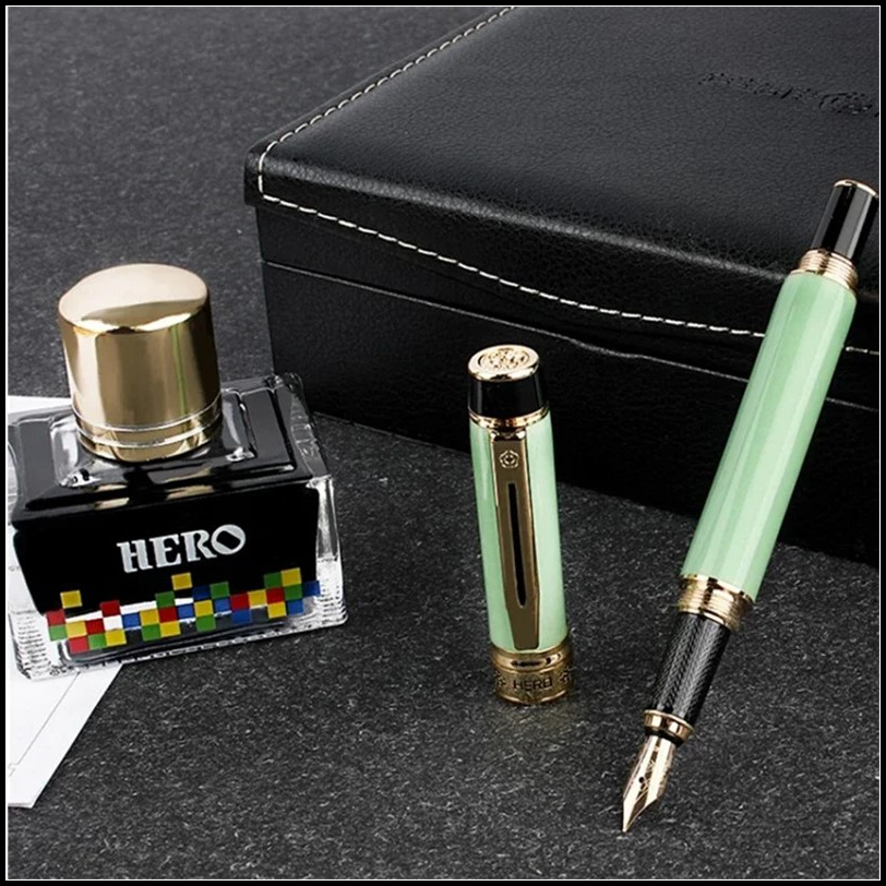 青瓷【HERO/英雄】12K金笔